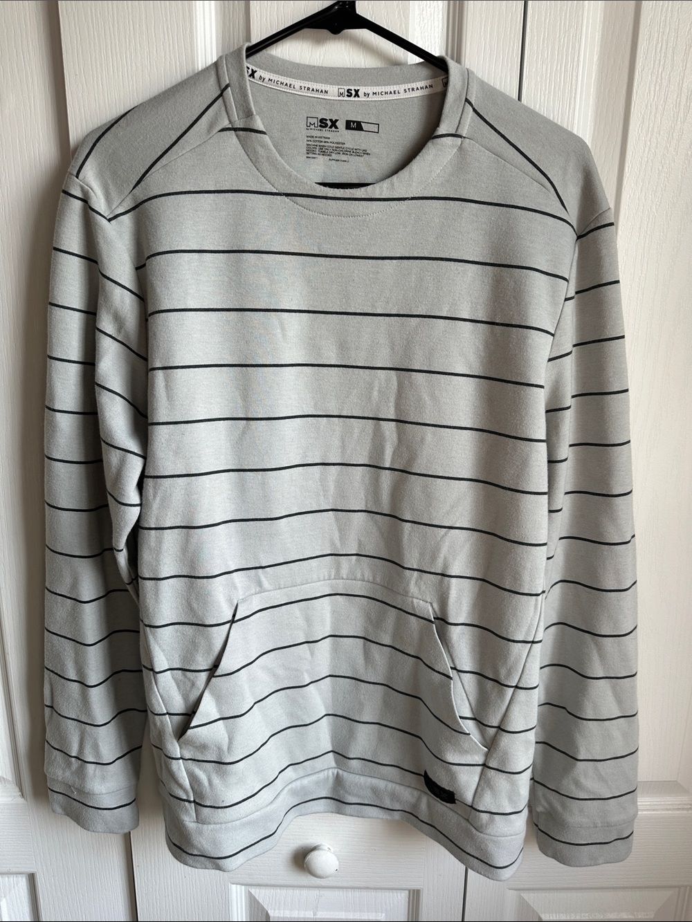 MSX by Michael Strahan Horizontal Striped Long Sleeve with Front Pocket